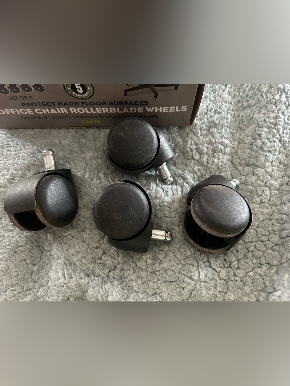 Office chair, replacement caster wheels.